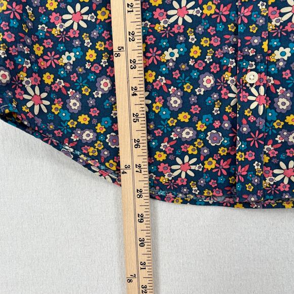 MOODS OF NORWAY Arne Vik Button Up Shirt Men M Blue Retro Floral Cotton Slim Fit - Picture 12 of 12